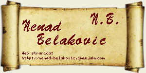 Nenad Belaković vizit kartica